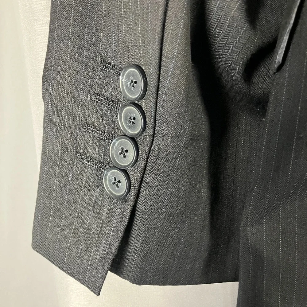 Pavone Mens 44L Pinstripe Blazer‎ Sport Coat 100% Worsted Wool Italy